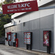Flere enheder af dobbelt Samsung OHF/AS/DX-totem i enkeltkonfiguration til KFC-restauranter med hurtig servering
