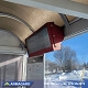 DynaScan DS371BT4 ultra-bred bar-LCD-skærm kabinet installeret ved et busstoppested i Canada