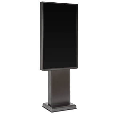 Et Samsung OHF/AS/DX udendørs totem i enkel konfiguration med monteret skærm