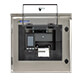 Zebra ZT620 printerkabinet til renrum set forfra med installeret printer