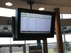 Armagard kabinet til udendørs digital skiltning til busstoppesteder